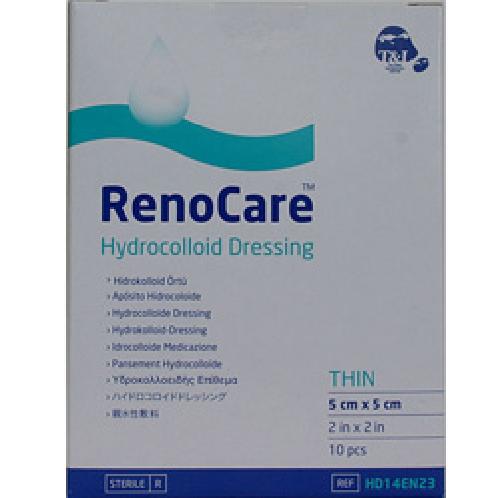 T & L RenoCare Hydrocolloid Dressing Thin (0.35mm) 5cm x 5cm (2in x 2in) 10pcs
